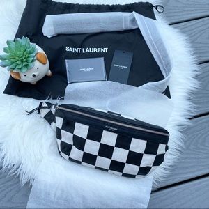 Yves Saint Laurent Checkered Belt Bag